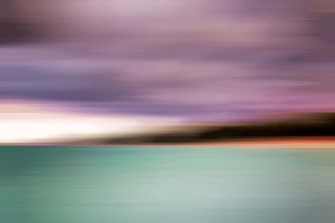 Framed Turquoise Waters Blurred Abstract Print
