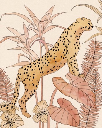Framed Blush Cheetah II Print