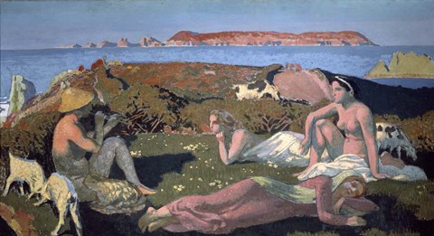 Framed Green Beach, Perros Guirec, 1909 Print