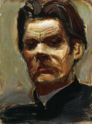 Framed Portrait of the Author Maxim Gorky (1868-1939), 1906 Print