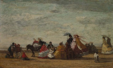Framed Beach Scene, c. 1865-1867 Print