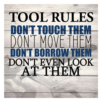 Framed Tool Rules Print
