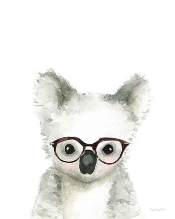 Framed Koala in Glasses Print