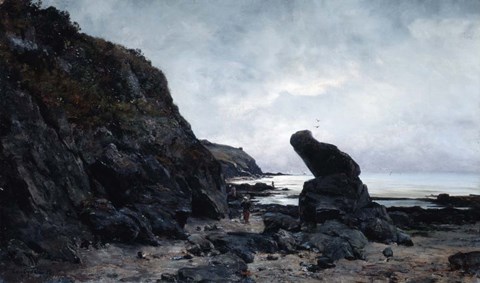 Framed By the Rocks at Low Tide, 1878 Print