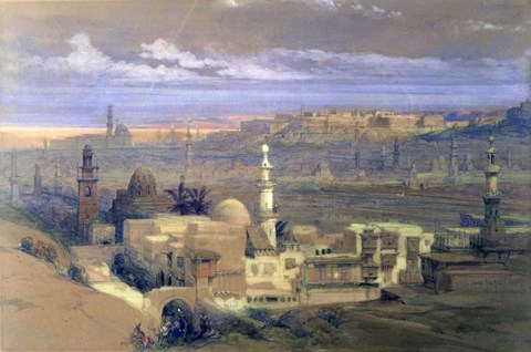 Framed Cairo from the Gate of Citizenib, 19th century Print