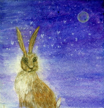 Framed Hare And The Moon Print