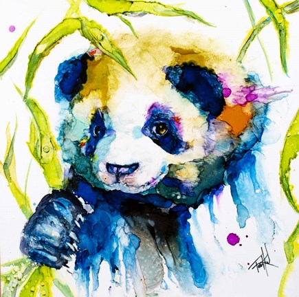 Framed Bamboo Anda Panda Print