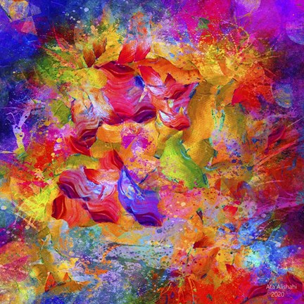 Framed Sea Of Colors 3 Print
