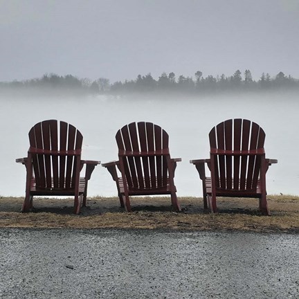 Framed Adirondack Chairs and Fog Print