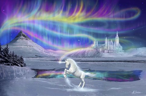 Framed Aurora Unicorn Print