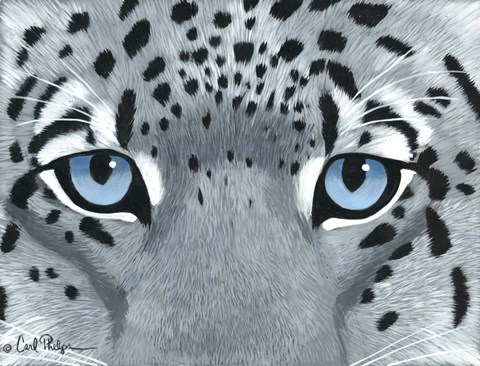 Framed Snow Leopard Eyes Print