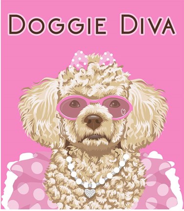Framed Doggie Diva Print