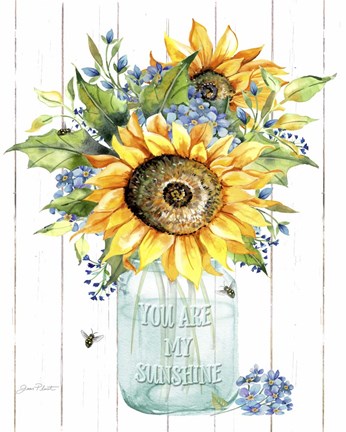 Framed Sunshine Sunflowers B Print
