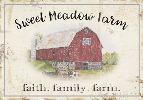 Framed Sweet Meadow Farm A Print
