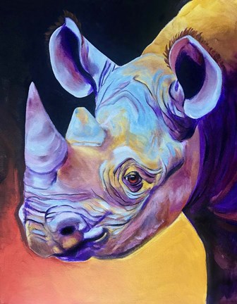 Framed Rhino - Suzi Print