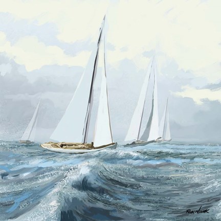 Framed Sailing Ships III Print