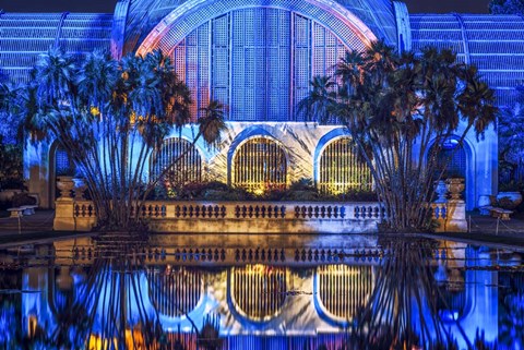 Framed Botanical Building Reflections Print