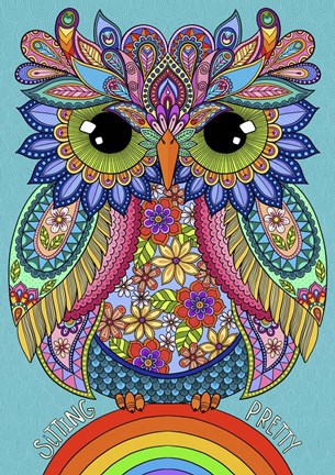 Framed Sittin Pretty Owl Print