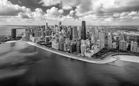 Framed Chicago Gold Coast Panoramic Print