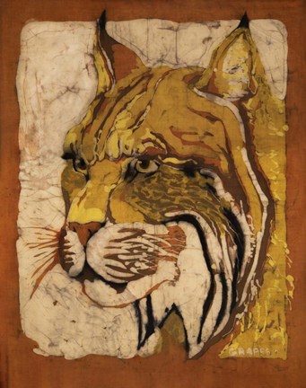 Framed Lynx Batik Print