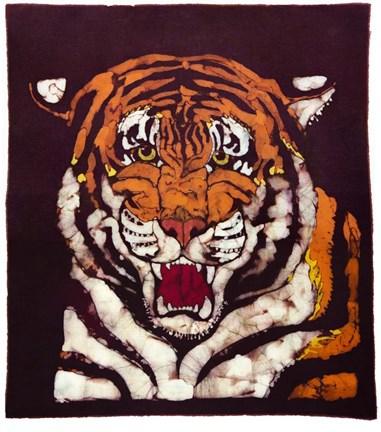 Framed Tiger Batik Print