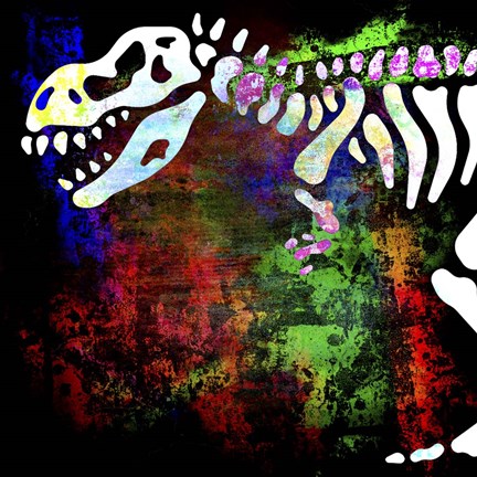 Framed Dino Bones 2 Print