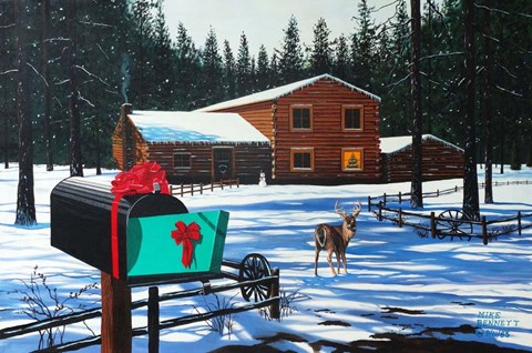 Framed Christmas in Big Bear Print