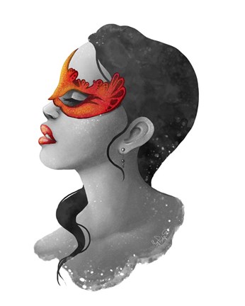 Framed People- Red Mask Print