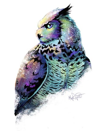 Framed Woodlands- Great Horned Owl Print