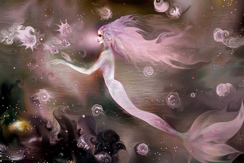 Framed Mermaid Rose Print