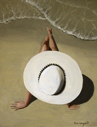 Framed Beach Hat Print