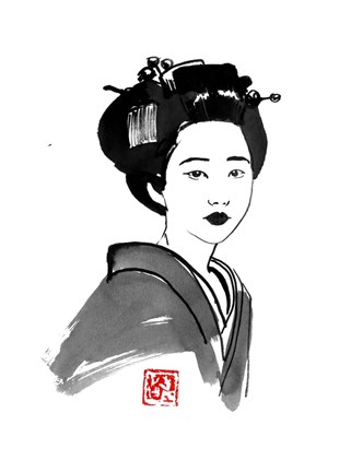 Framed Geisha Starring Print
