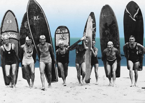 Framed Surf&#39;s Up, Boys 1922 Print