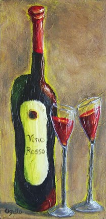 Framed Vino Rosso for 2 Print