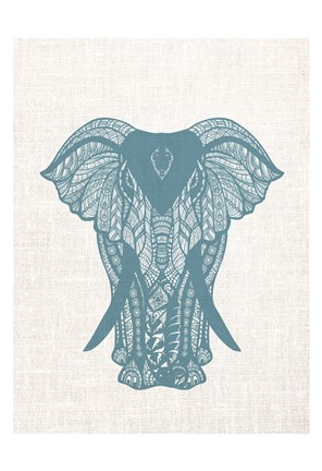 Framed Elephant Mandala Print