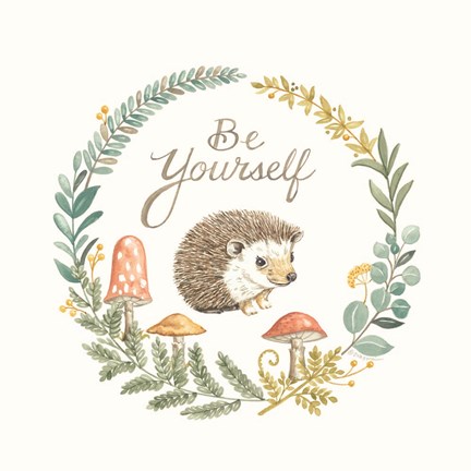 Framed Be Yourself Hedgehog Print