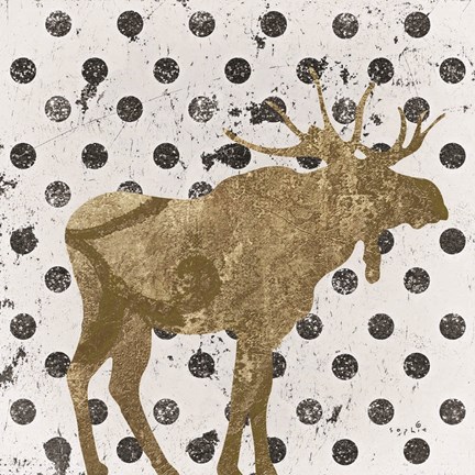 Framed Forest Glam Moose Print