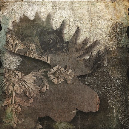 Framed Gothic Forest Moose Print