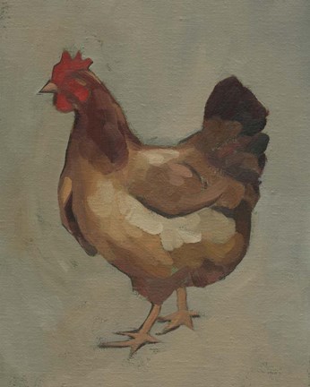 Framed Egg Hen II Print