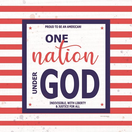 Framed One Nation Under God Print