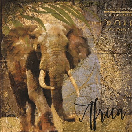 Framed Taste of Africa Elephant Print