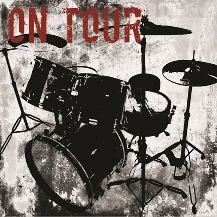 Framed On Tour Drums Print
