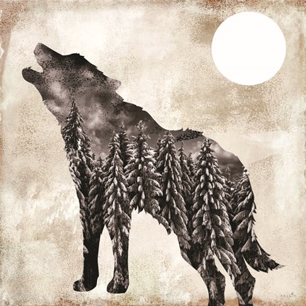 Framed Going Wild Wolf Print