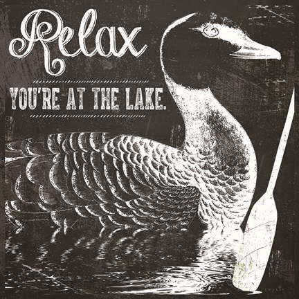 Framed Relax You&#39;re at the Lake Print