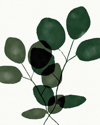 Framed Green Eucalyptus III Print