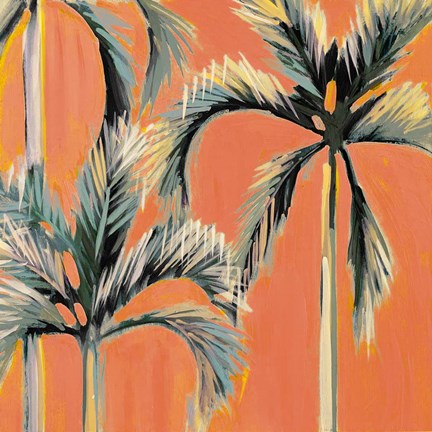 Framed California Orange Palms Print