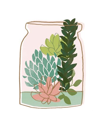 Framed Terrarium Cameo VIII Print