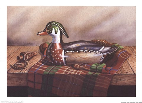 Framed Wood Duck Decoy Print