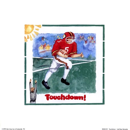 Framed Touchdown Print