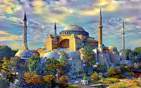 Framed Istanbul Turkey Hagia Sophia Print